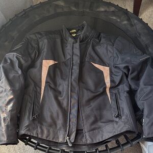 Black and Tan Motorcycle Jacket by Get Stung